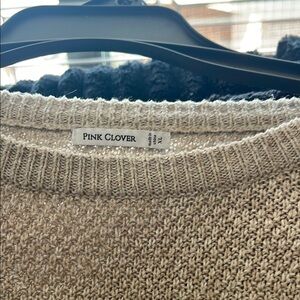 Pink Clover Women's Knit Sweater in Beige